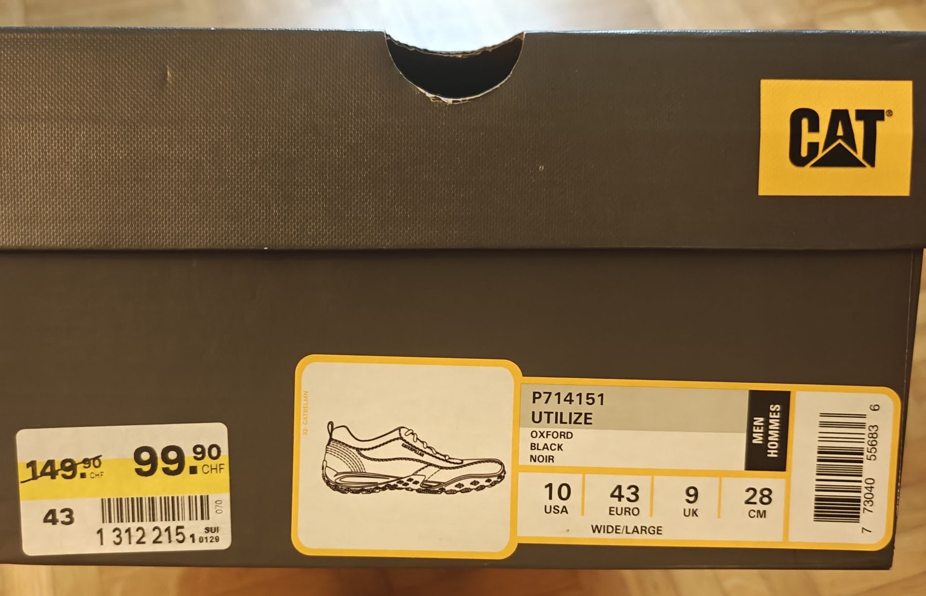 Caterpillar Chaussures hommes: Chaussures Caterpillar Utilize 43 – Neuf avec emballage d'origine à Bussigny par noa_v67w 3