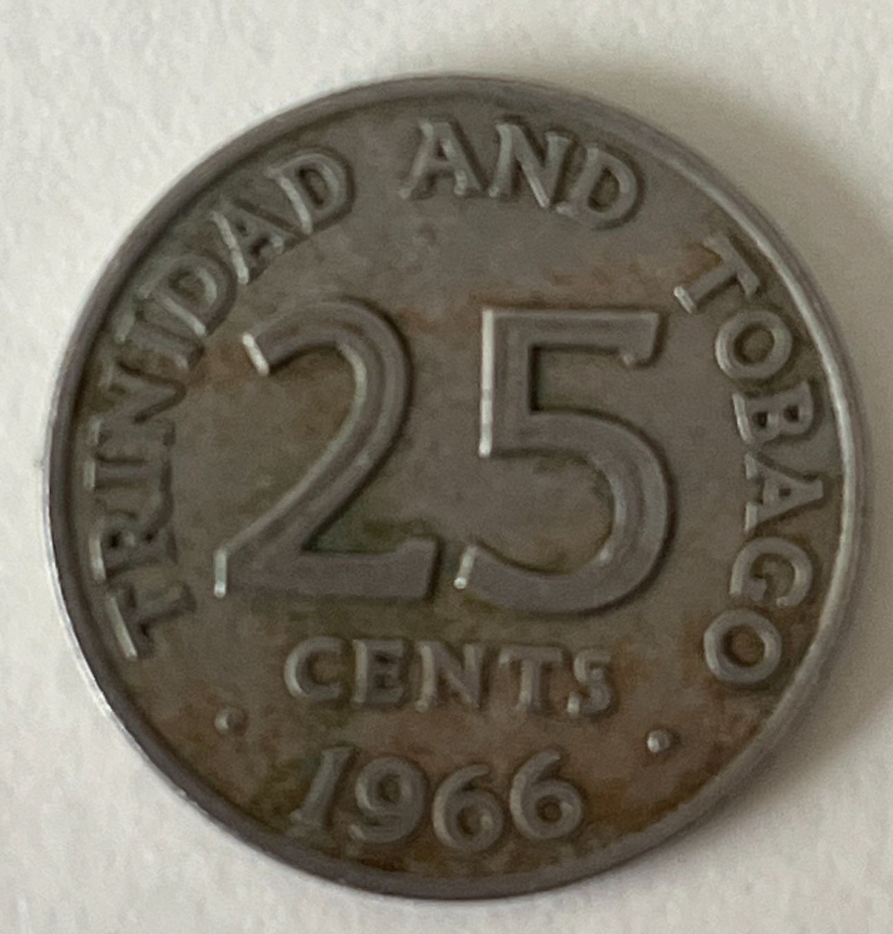Tutti le monete: 25 cents Trinité et Tobago 1966 – Usato da Carouge GE venduto da Pierre48