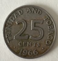 25 cents Trinité et Tobago 1966