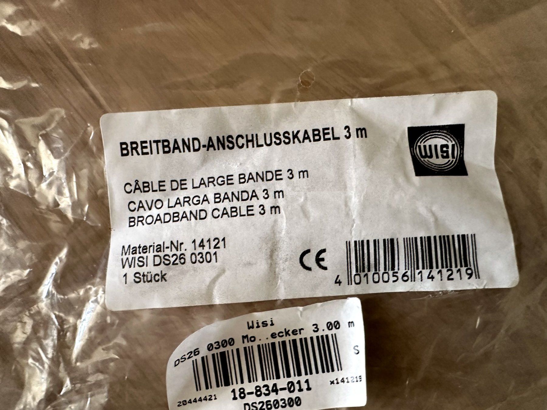 UPC Cavi: Internet Kabel, Kabelanschluss Breitband, 2 x 3.0m – Usato da Nottwil venduto da rattkatz 1
