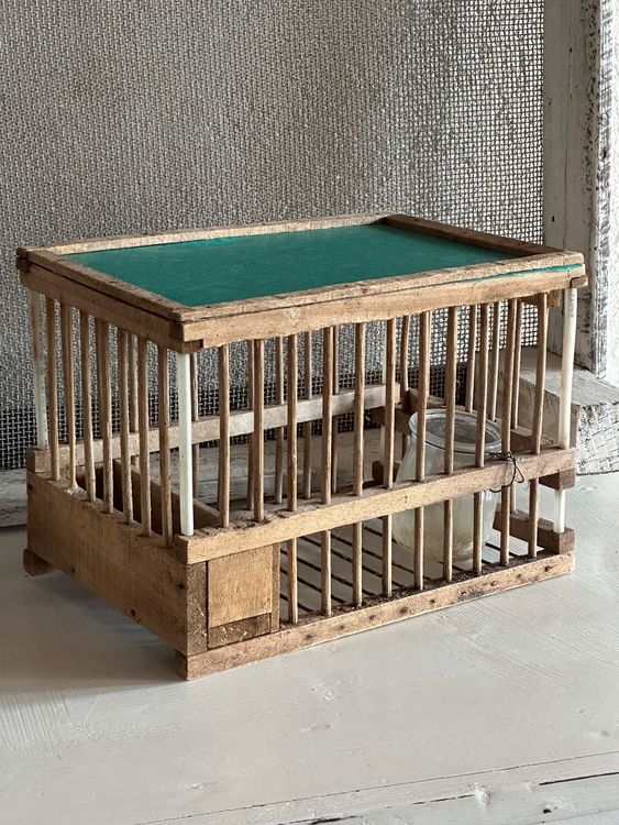 Kleiner original alter Vogelkäfig Dekokäfig aus der Provence | Kaufen ...