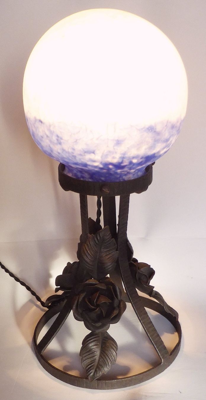 Lampade: Wunderschöne Tischlampe 1925 Noverdy Frankreich – Usato da Sonceboz-Sombeval venduto da Artdecolove 6