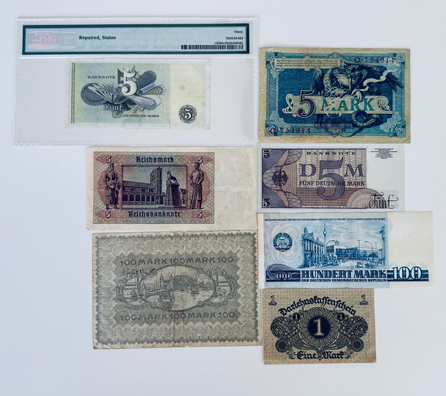 Banknoten: **Deutsche Mark Banknoten Lot** – Gebraucht aus Langrickenbach von MeUs74 7