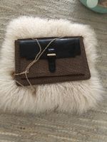 Braune Vintage Clutch mit Goldkette, zeitlos elegant! (53)