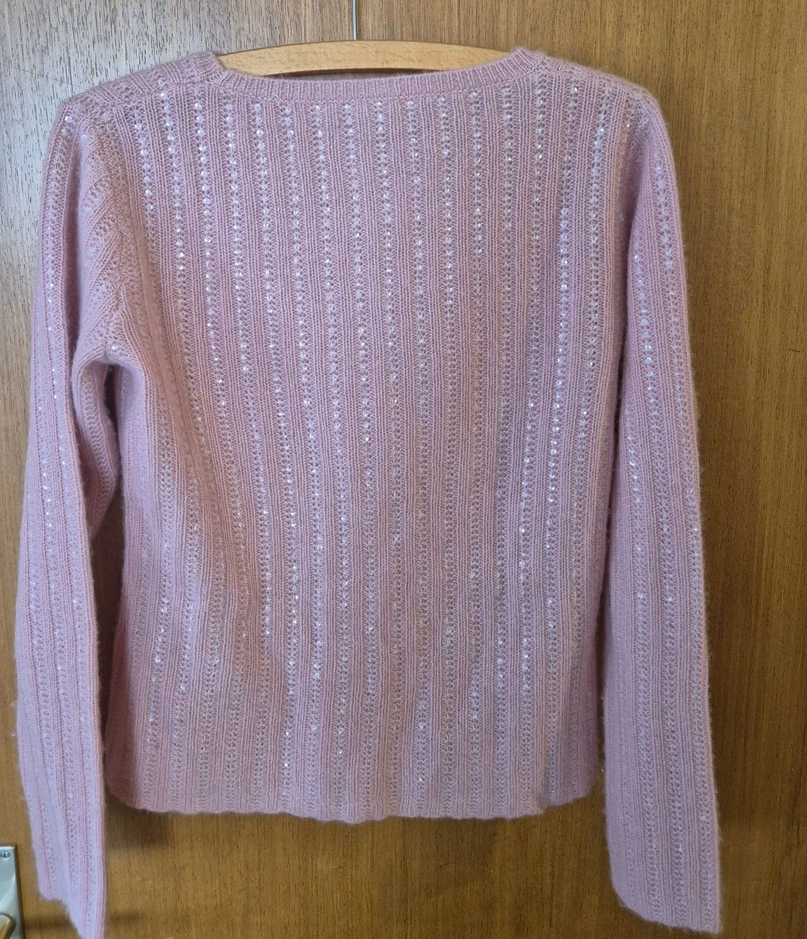 Pullover & Sweatshirts: Rundhalspullover, Kaschmir mit Pailletten, rosa, Gr S – Gebraucht aus St. Gallen von limonaden 2
