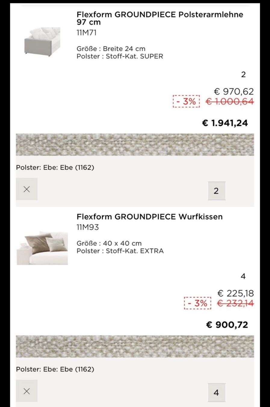 Flexform Sofas: Flexform Sofa Groundpiece – D'occasion à Luzern par FelixHelder 4