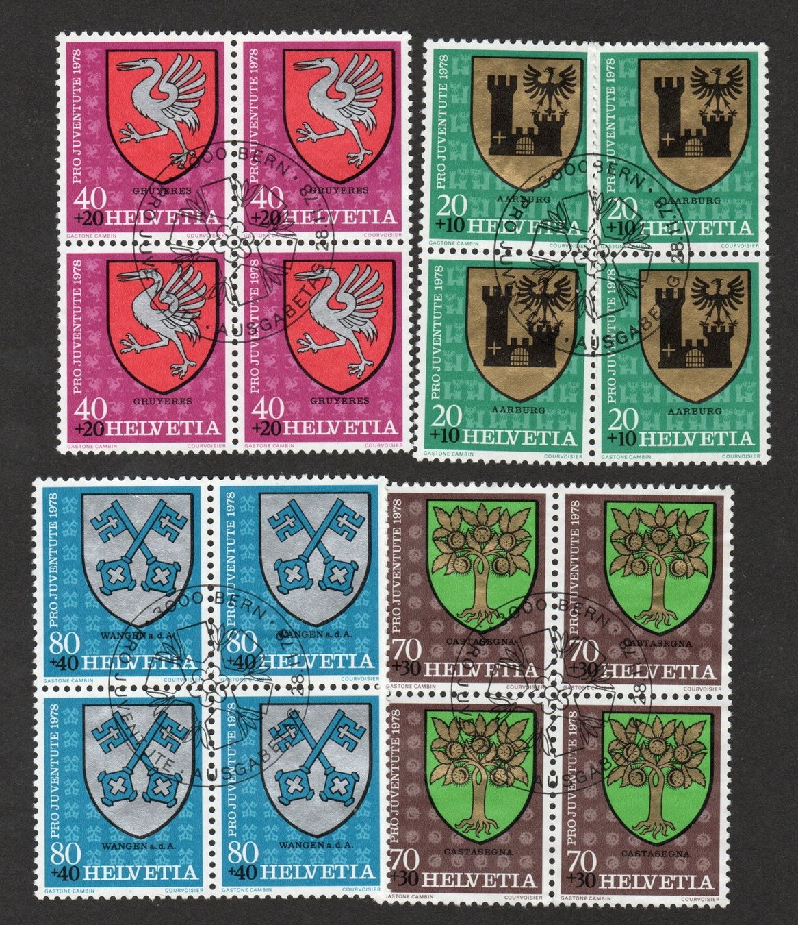 Alle Briefmarken: 019b PJ 1978 Stemmi comunali – Gebraucht aus Breganzona von dede46