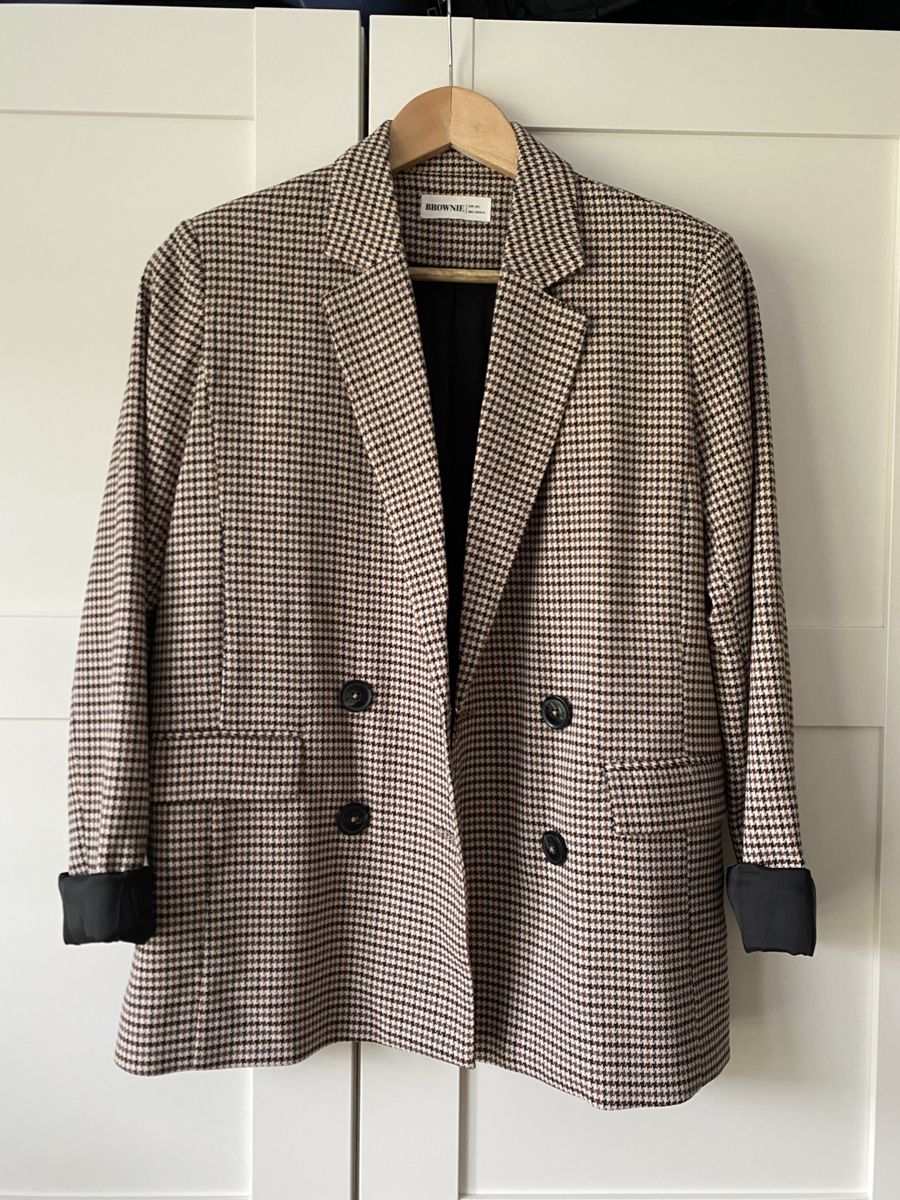 Giacche: Blazer élégant Pied-de-poule Marron Chic – Nuovo (secondo la descrizione) da Villars-sur-Glâne venduto da mel_6q5w