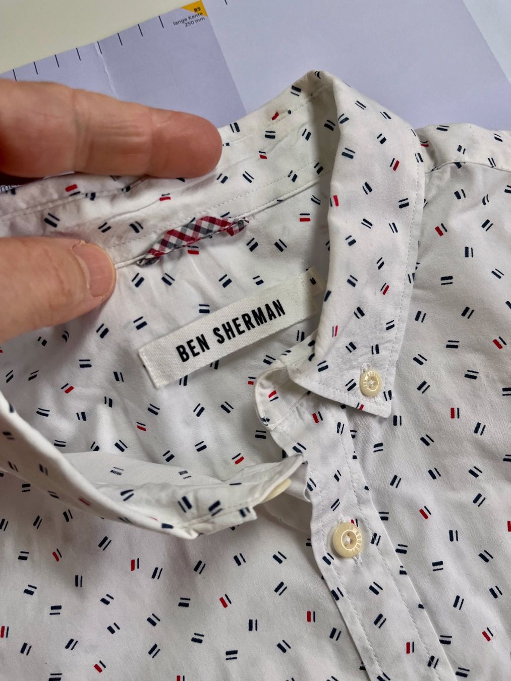 Ben Sherman Camicie: Ben Sherman Button Down Retro Pattern Shirt Mod Style – Usato da Zürich venduto da StuffatZH8 4