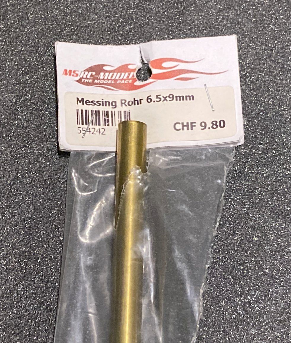 Modellismo RC: Messing rohr 6.5mm x 9mm x 30cm – Nuovo e nell'imballaggio originale da Lausanne venduto da Techobby