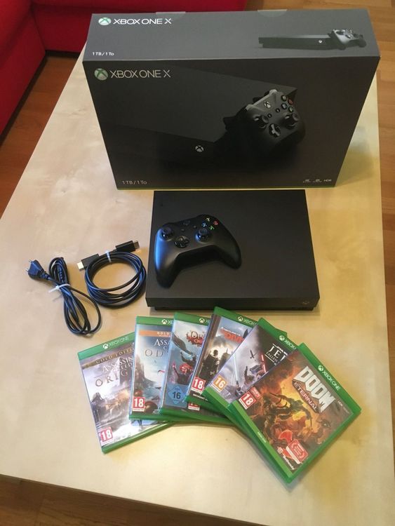 XBox One X mit 6 Spielen ab Fr. 1.!!!!! Kaufen auf Ricardo
