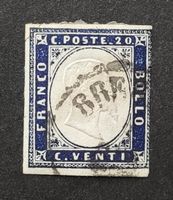 Sardinien/Italien 1860-62,Victor Emmanuel II, 20c gestempelt