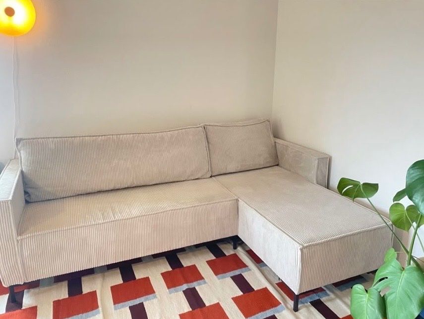 Sofas: Ecksofa Cord beige – D'occasion à Heimenhausen par luchsla88