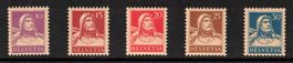 Tell Augabe 1932 - 1933 geriffelt Nr.160z-184z **, Kat.820.-
