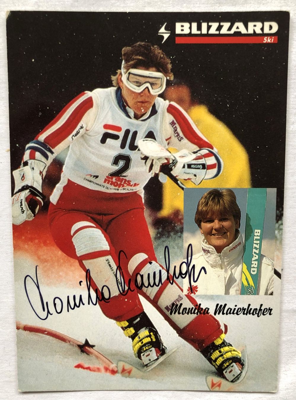 Autografi: Originalautogramm - MONIKA MAIERHOFER – Usato da Schaffhausen venduto da durruti