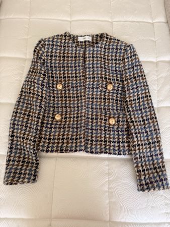 Mango Tweed Jacket Size S