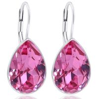 Ohrringe versilbert Primero Crystals 14 mm