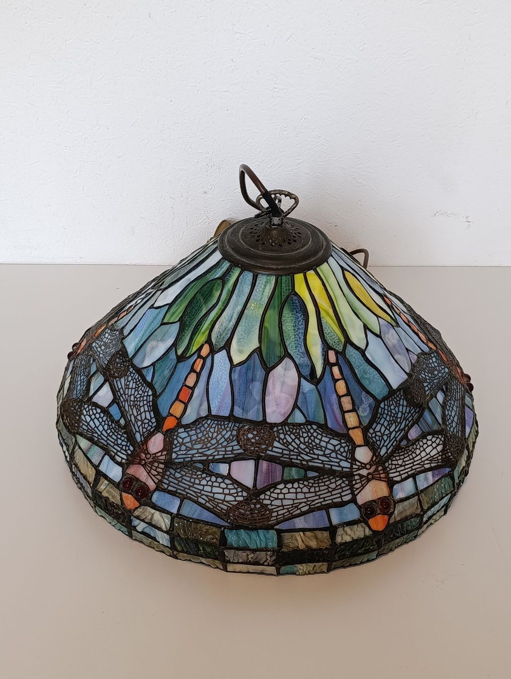 Lampadari & plafoniere: Vintage Tiffany Style Lampe mit Libellenmuster – Usato da Herisau venduto da Tosam_WinWin 5