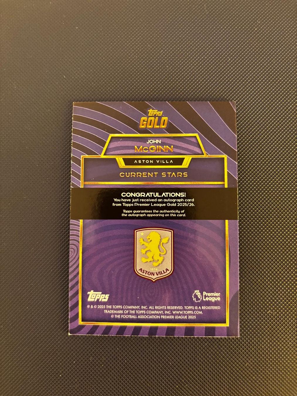 Topps Carte collezionabili: Topps John McGinn Aston Villa Auto 51/99 – Nuovo (secondo la descrizione) da Châtelaine venduto da Nico_Este 1