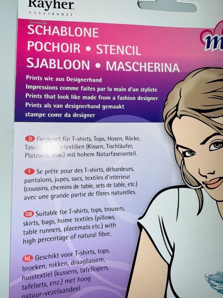 Sciablone: Siebdruck-Schablone Federn, A5 – Nuovo e nell'imballaggio originale da Fällanden venduto da Eifachschoen 1