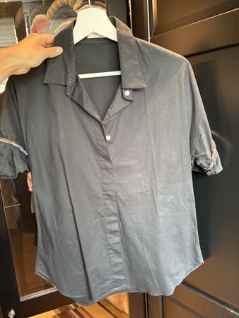 Bluse Rossana Diva schwarz kurzarm Grösse 36