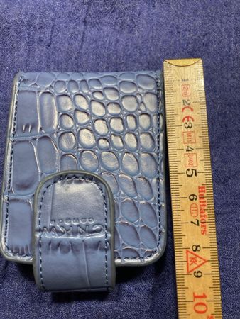 ENKW Kroko-Look Handytasche blau neuwertig