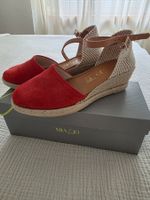 Mia & Jo Espadrilles rot Keilabsatz, Neu!