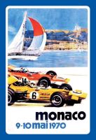 Blechschild-MONACO-9-10. MAI 1970 AUTORENNEN