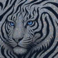 Diamond Painting: weisser Tiger 30x30cm