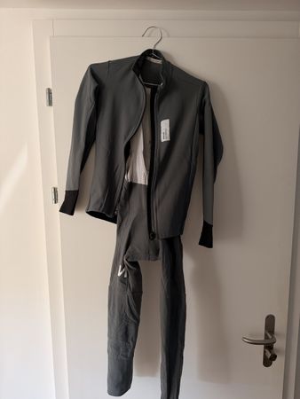 TAN LINE Set Insulated Jersey + Long Bib L Grau Rennvelo