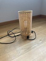Tischlampe Rattan Optik gute Zustand 26 cm Höhe