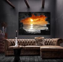 + Wandbilder Ansicht Landschaft Leinwand Bilder 80x70cm