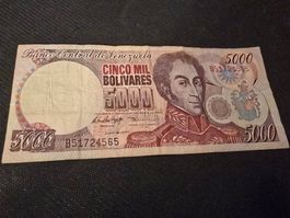 Billet Venezuela 5000