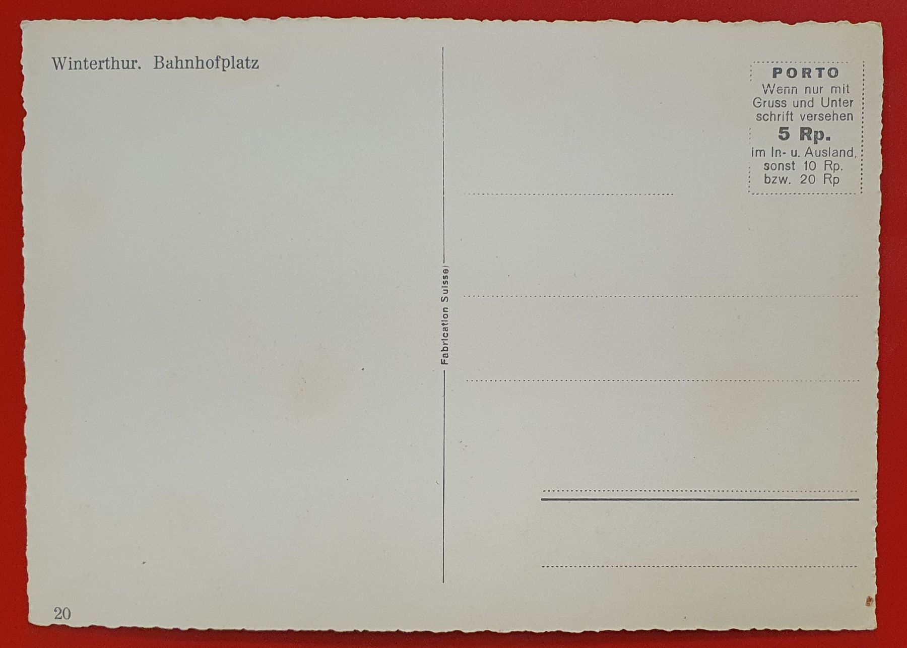 Ansichtskarten: Winterthur - Bahnhofplatz – Gebraucht aus Kreuzlingen von Rschweiz1 1