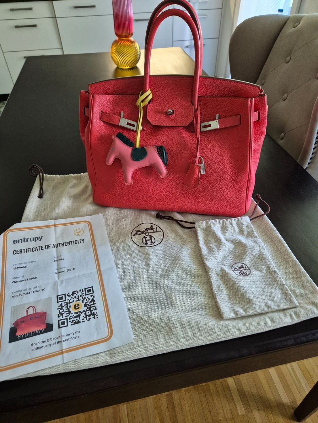 Hermès Borse da donna: HERMÈS Birkin 35 Clemence Rose Texas – Usato da Schaffhausen venduto da lei_7p8b