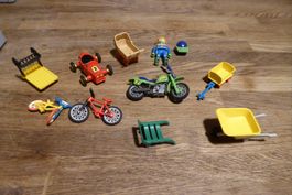 Playmobil Fahrzeuge Kinderwagen Schubkarren
