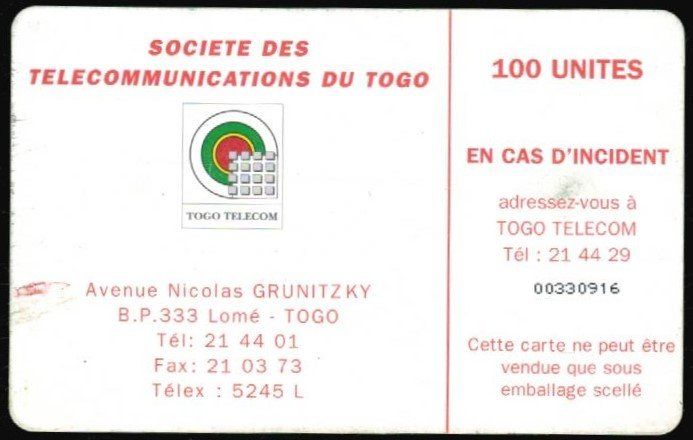 Schede telefoniche: Telefonkarte Togo – Usato da Zürich venduto da Tolima194 1