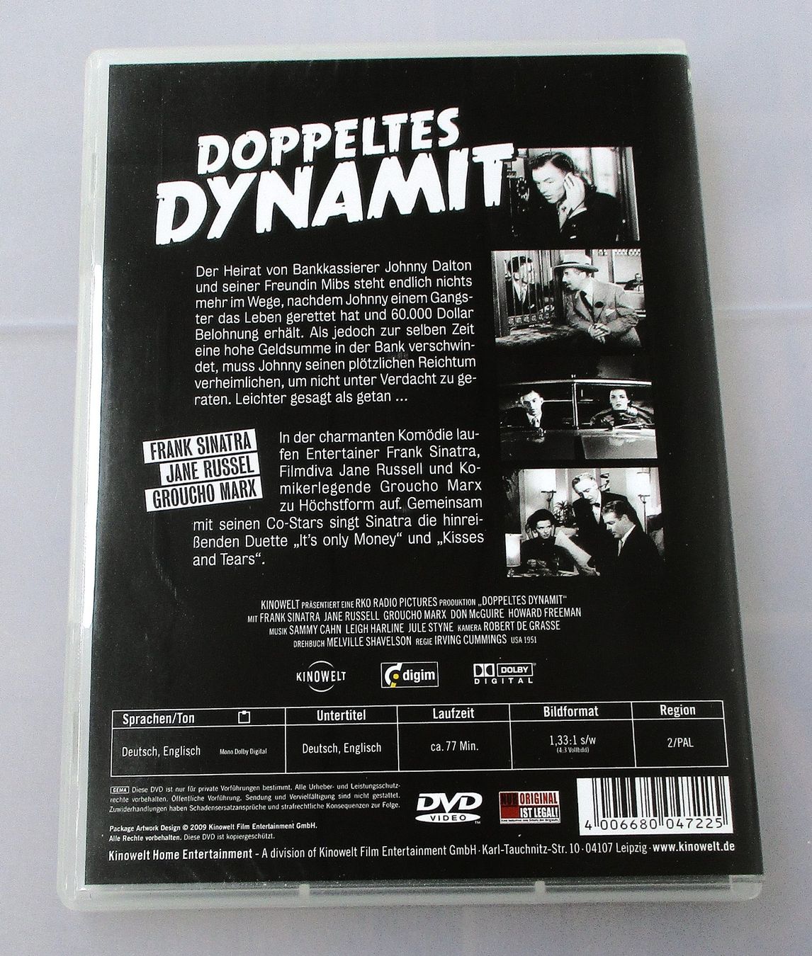 Alle DVDs: DOPPELTES DYNAMIT - Frank Sinatra/Groucho Marx – Gebraucht aus Wattwil von Muriel10 1