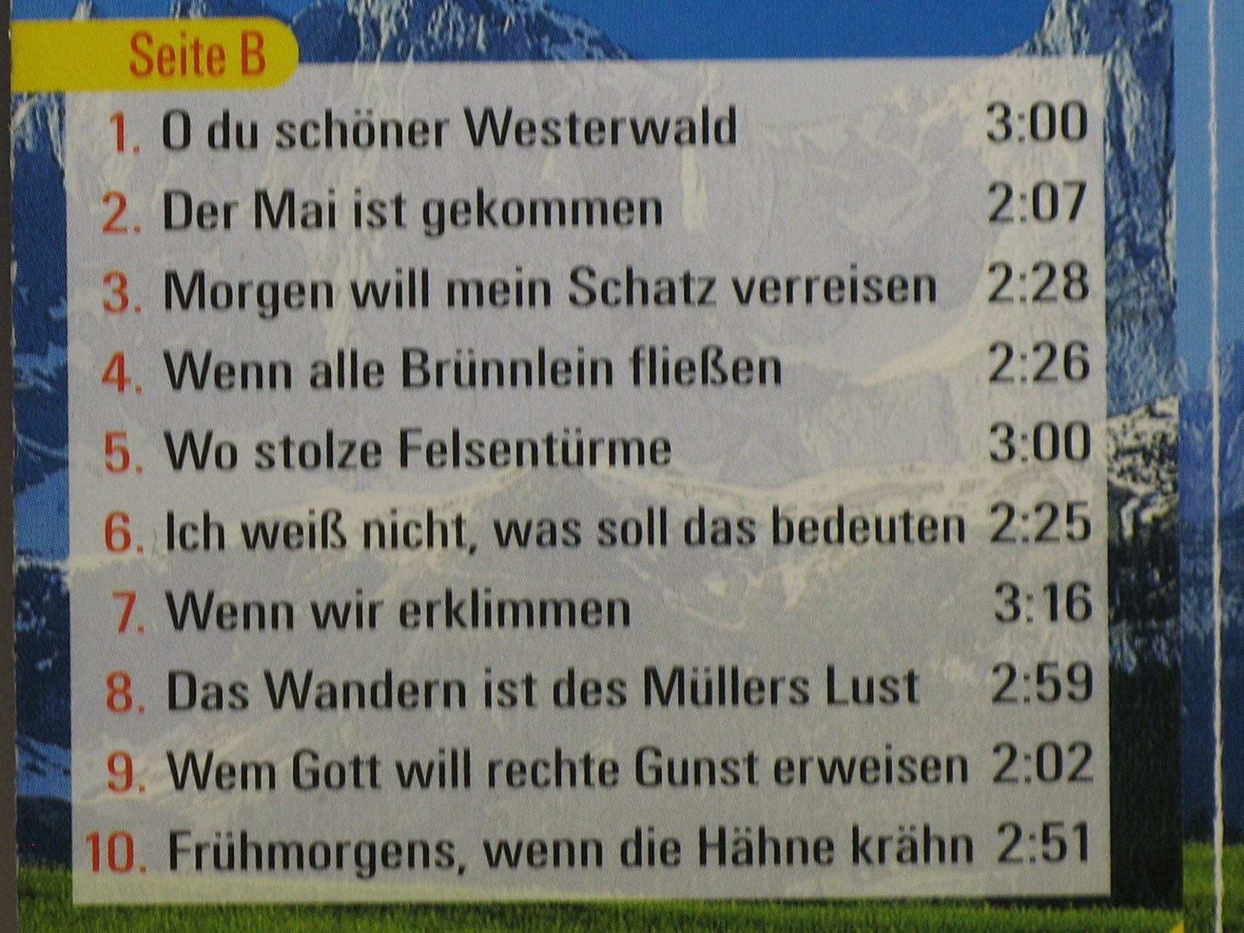 Musicassette: WANDERLIEDER  ZUM  MITSINGEN – Usato da Langnau i. E. venduto da gf2_29jt 2