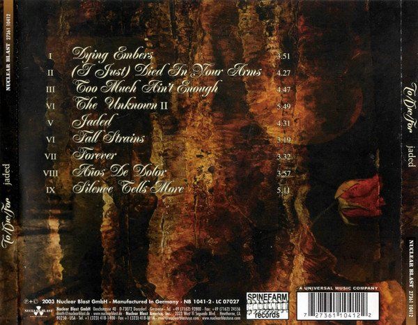 CD: CD To/Die/For - Jaded (2003) – Usato da Möriken AG venduto da mineralia 1