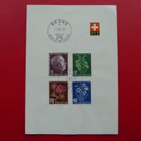 1948 PJ Ersttagsbrief J125-J128, PTT-Bögli, franz. Kat 200.-