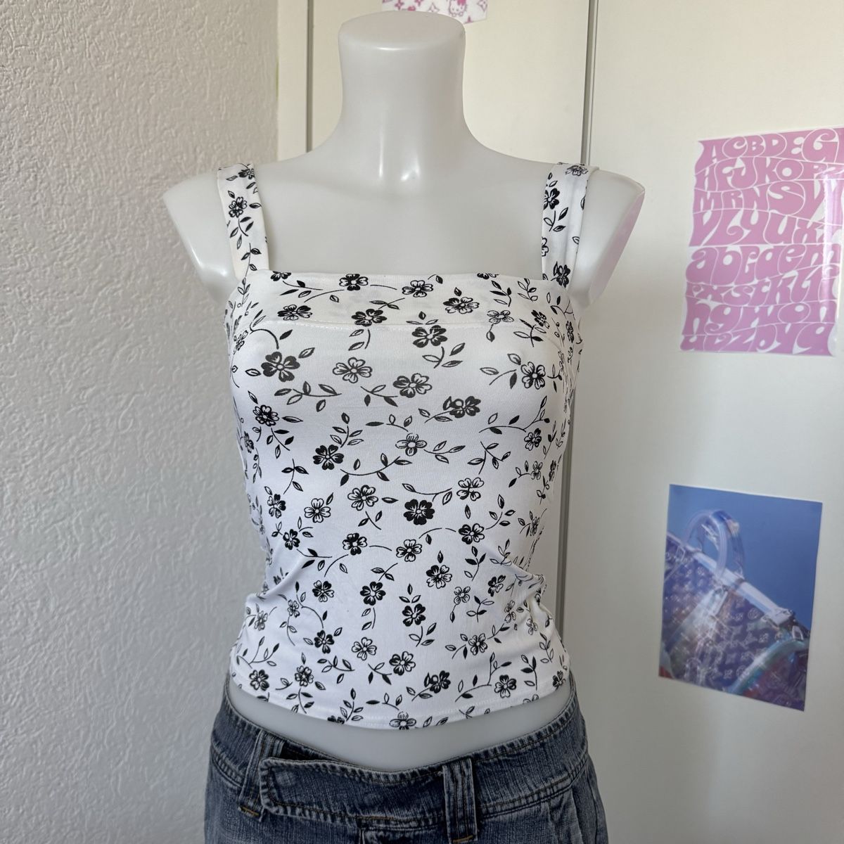 Top: Weisses Blumen Top Gr.XS – Usato da Oberwil BL venduto da olibbg