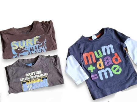 3er-Set Baby-Shirts Gr 74