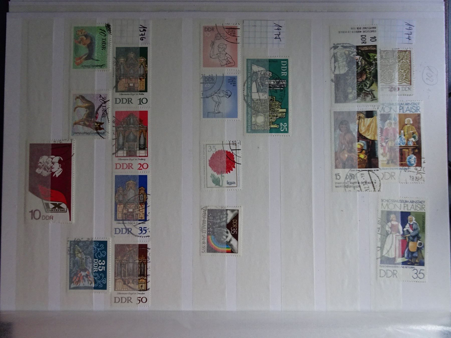Alle Briefmarken: DDR 1974/76 – Gebraucht aus Aadorf von Chnorli-Furz