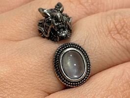sehr klarer Aquamarinring  im Vintage-Stil