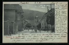 Mondschein-AK Couvet, Strassenpartie mit