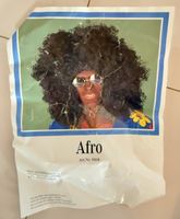 Fasnacht Perücke schwarz Hippie Locken kraushaar