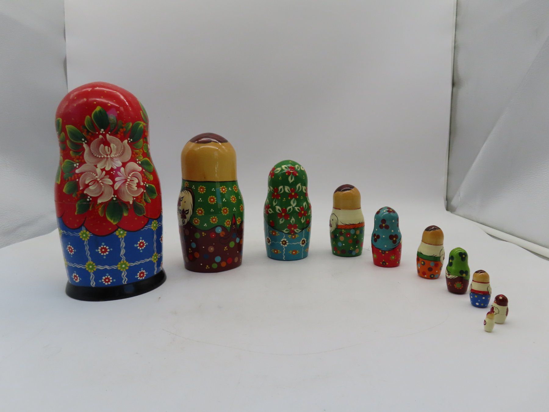 Figuren: Seltenes 10-teiliges Matrjoschka-Set – Gebraucht aus Reinach BL von WBZ-Flohmarkt 1