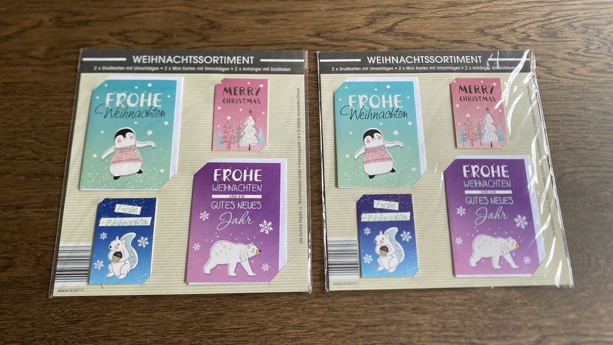 Cartoline: Weihnachtskarten-Set, neu & OVP, Grusskarten, Anhänger Mini – Nuovo e nell'imballaggio originale da Hochwald venduto da _biene_ 6