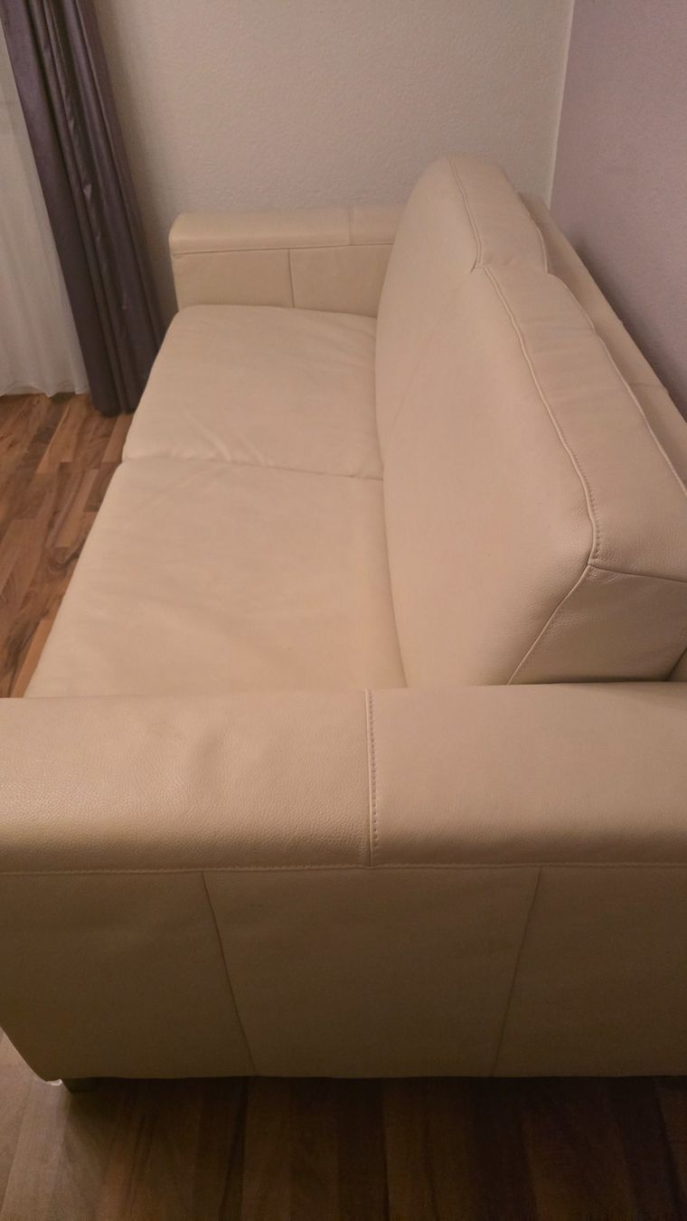 Sofas: Schlafsofa Leder hellbeige – D'occasion à Oberwil-Lieli par A3r0 1